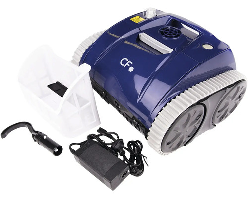 Poolreinigungsroboter mit Filterkorb, Netzkabel und Haken