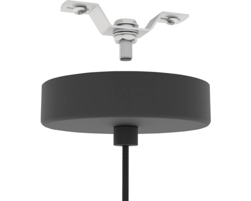 Deckenbefestigung mit Kabel für eine Lampe