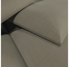 Nahaufnahme eines gewebten Stoffmaterials mit feiner Struktur.