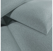 Nahaufnahme von strukturiertem Webstoff eines Akustikpaneels