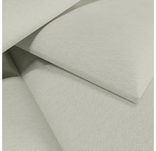 Detailansicht einer hellen, strukturierten Tapete mit feiner Oberflächenstruktur.