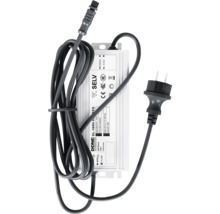 LED-Treiber 100 Watt 24 Volt IP67 mit Stecker und Anschlusskabel, SELV-zertifiziert.