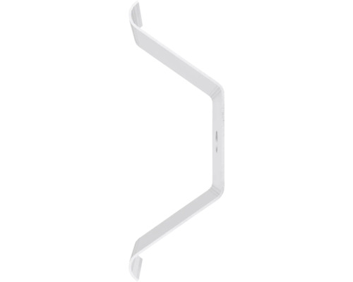 Silberfarbener U-förmiger Metall-Montagebügel mit gebogenen Enden und einer Montagebohrung.