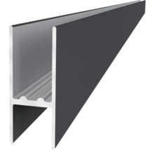 H-Profil aus Aluminium, anthrazit, für Konstruktion und Montage.