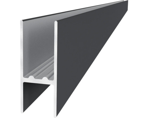H-Profil aus Aluminium, anthrazit, für Konstruktion und Montage.