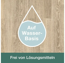 Symbol für auf Wasserbasis und frei von Lösungsmitteln.