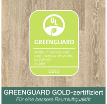 Greenguard Gold Zertifizierung für niedrige chemische Emissionen und bessere Raumluftqualität.