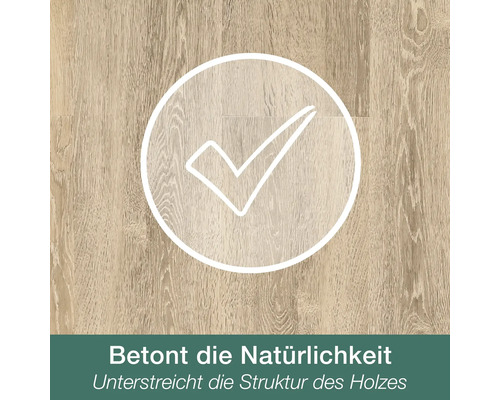 Holzoberfläche mit betonten Maserungen zur Hervorhebung der natürlichen Holzstruktur.