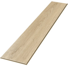 Laminatdiele oder Vinylplanke in heller Holzoptik Eiche.
