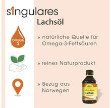 Singulares Lachsöl von cdVet, natürliche Quelle für Omega 3 Fettsäuren, reines Naturprodukt aus Norwegen.