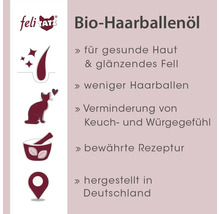 feli TATZ Logo. Bio-Haarballenöl: Haut und Fell, weniger Haarballen, vermindert Würgereiz, bewährte Rezeptur, hergestellt in Deutschland.