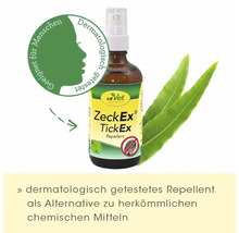 ZeckEx TickEx Repellent von cdVet, dermatologisch getesteter Zeckenschutz für Menschen als Alternative zu herkömmlichen chemischen Mitteln.