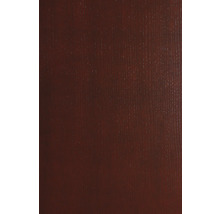 Nahaufnahme einer dunklen Holzoberfläche mit feiner vertikaler Maserung.