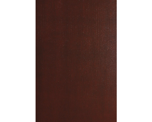 Nahaufnahme einer dunklen Holzoberfläche mit feiner vertikaler Maserung.