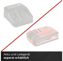 Einhell Akku und Ladegerät separat erhältlich.