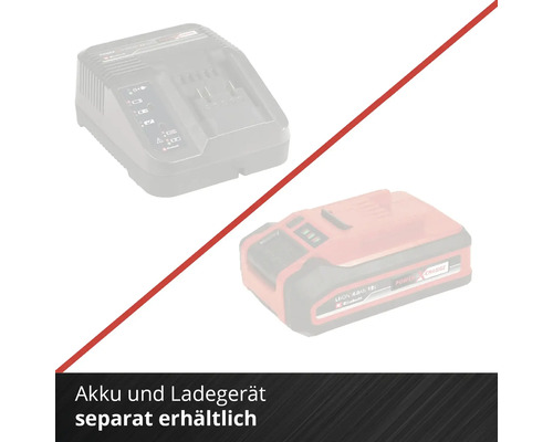 Einhell Akku und Ladegerät separat erhältlich.