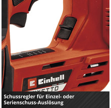 Einhell Gerät mit Schalter zur Einstellung von Einzel- oder Serienschuss.
