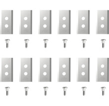 Ersatzmesser Set für Rasenroboter, 12 Stahlklingen und 12 Schrauben.