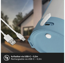 Detailansicht eines Produkts mit USB-C Anschluss und einem 0,5 Meter langen USB Ladekabel.