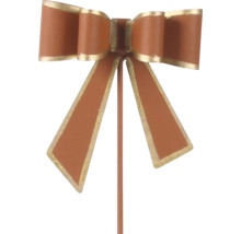 Dekorative Schleife am Stab mit goldenem Rand.