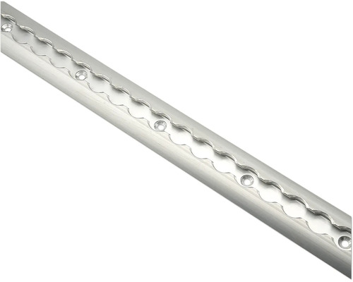 Halbrunde Airline-Schiene aus Aluminium zur Ladungssicherung mit Befestigungslöchern.