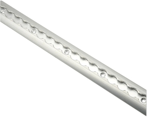 Halbrunde Airline-Zurrschiene aus Aluminium mit vorgebohrten Löchern für die Ladungssicherung.