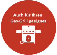 Auch für Gasgrills geeignet.