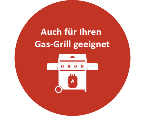 Auch für Gasgrills geeignet.