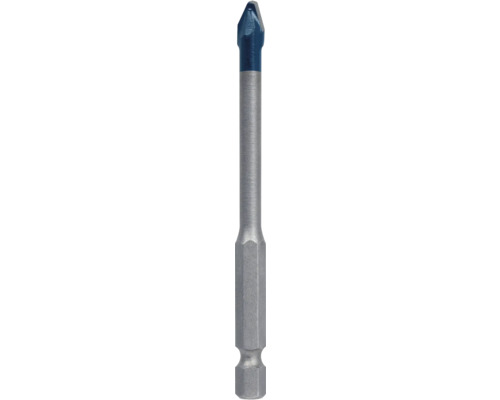 Langer Schrauberbit Pozidriv mit blauem Kopf und Sechskant-Schaft.