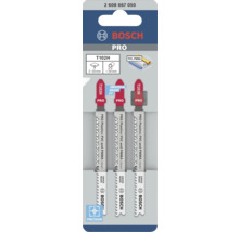 Bosch Professional Stichsägeblätter T102H für saubere Schnitte in PVC und PMMA, für Materialstärken von 3 bis 30 Millimeter, 3 Stück.