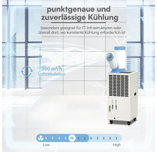 Mobiles Klimagerät für Informationstechnik-Infrastrukturen mit 390 Kubikmeter pro Stunde Luftzirkulation und präziser Kühlung.