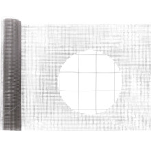 Rolle aus verzinktem Drahtgitter mit quadratischen Maschen und Detailansicht der Gitterstruktur.