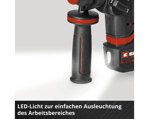 Einhell Akkumulator Bohrhammer mit LED Licht zur einfachen Ausleuchtung des Arbeitsbereiches