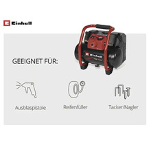Einhell Kompressor geeignet für Ausblaspistole, Reifenfüller sowie Tacker und Nagler.
