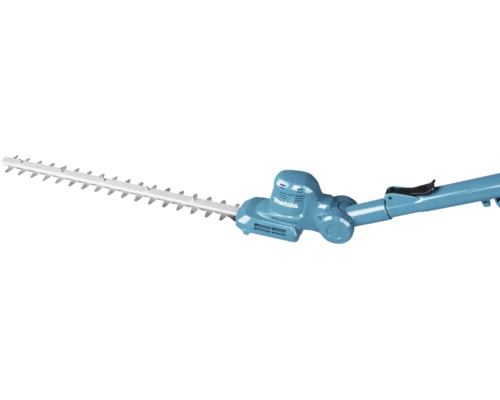 Makita Heckenscheren-Aufsatz mit Metallklinge und blauem Gehäuse für Multitool-Systeme.