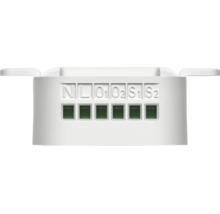 Detailansicht einer elektrischen Anschlussklemme mit den Beschriftungen N, L, O1, O2, S1 und S2 sowie sechs Kontaktstellen.