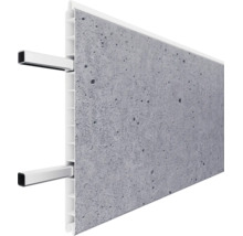 Kunststoff Wandpaneel in Betonoptik mit Hohlkammerprofil.