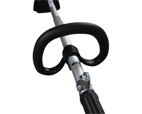 Ergonomischer Rundumgriff für Freischneider an einem Aluminiumschaft.