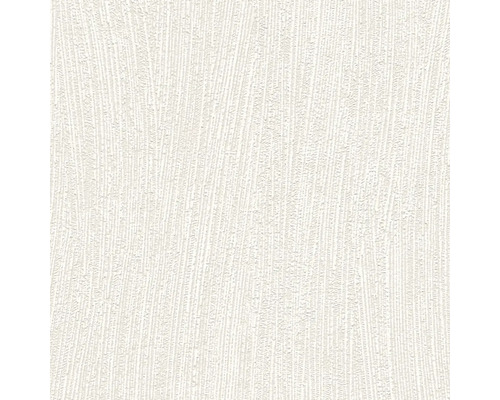 Strukturierte Tapete mit vertikalem Linienmuster in Creme.