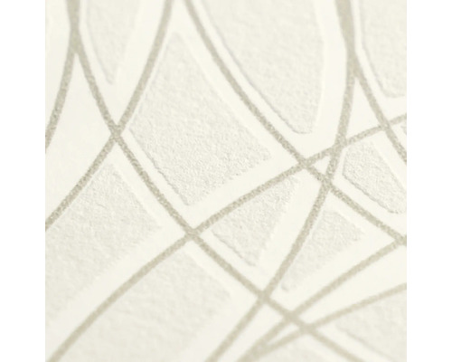 Tapete mit geometrischem Linienmuster und strukturierter Oberfläche.