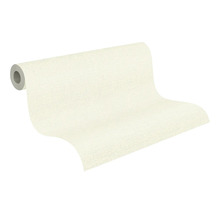 Rolle Vliestapete mit feiner Struktur in Creme.