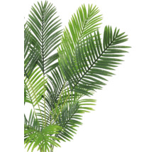 Künstliche Palmwedel mit grünen gefiederten Blättern für die Innendekoration.