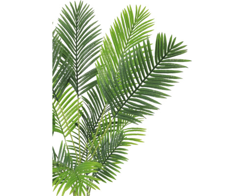 Künstliche Palmwedel mit grünen gefiederten Blättern für die Innendekoration.