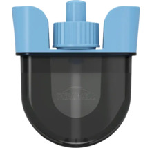 Thermacell Nachfüllpackung für Mückenschutzgeräte aus blauem und schwarzem Kunststoff mit Schraubverschluss und Thermacell Logo.