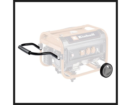 Einhell Transport-Set für Stromerzeuger bestehend aus einem klappbaren Metallgriff und Rädern.