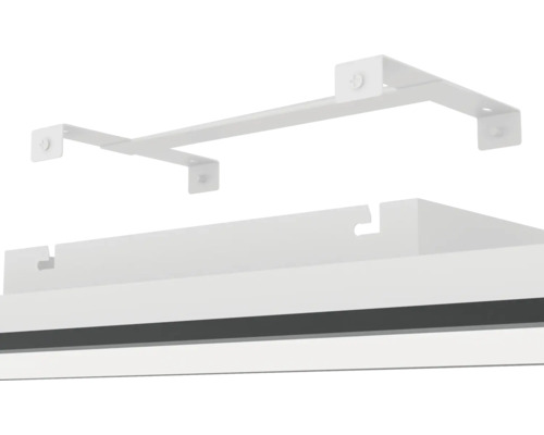 Montagesystem für LED-Panel mit Halterung und Rahmen für Deckenmontage oder Wandmontage.