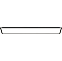 Rechteckiges LED-Panel mit schwarzem Rahmen, flache Deckenleuchte.