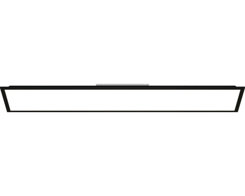 Rechteckiges LED-Panel mit schwarzem Rahmen, flache Deckenleuchte.