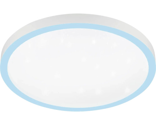Runde LED-Deckenleuchte mit Sternenhimmel-Effekt und flachem Design.