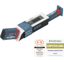 Ansmann Comfort Check Batterietester mit Digitalanzeige und Plus X Award sowie Kaufkompass Empfehlung Siegel